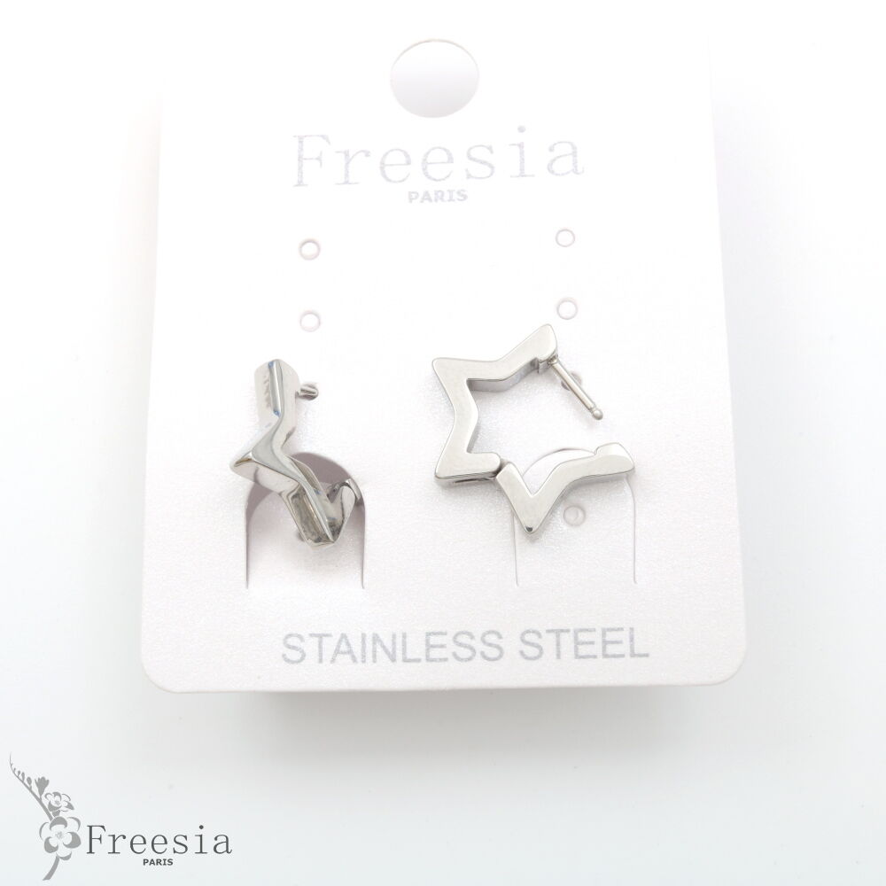 Boucles d'oreilles acier - 11384