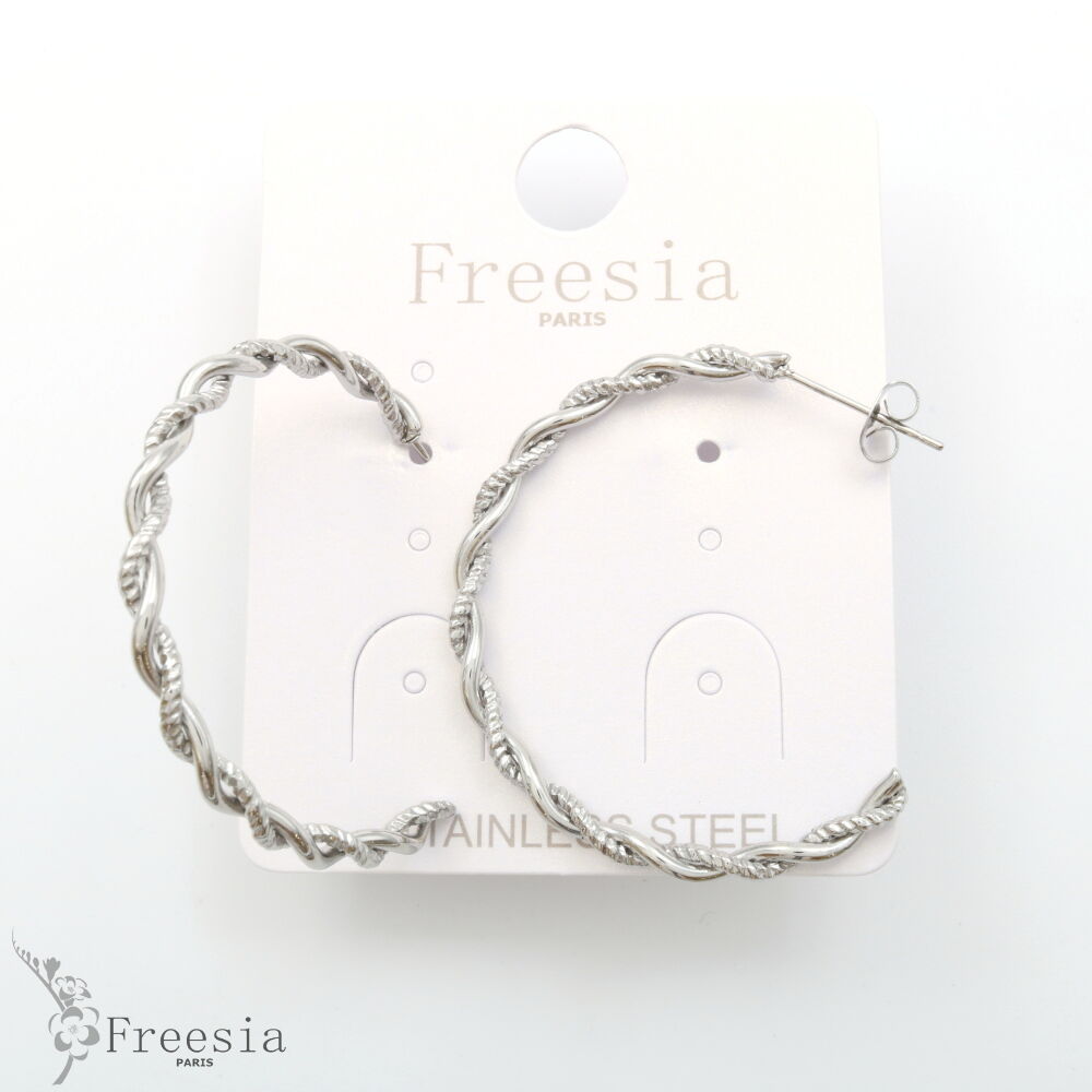 Boucles d'oreilles acier - 11392