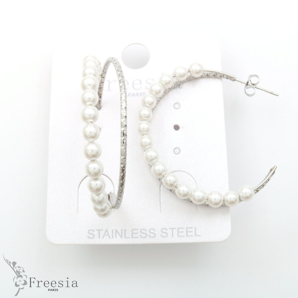 Boucles d'oreilles acier - 11394