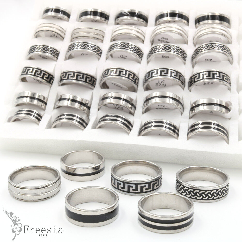 Bague homme acier - 11627