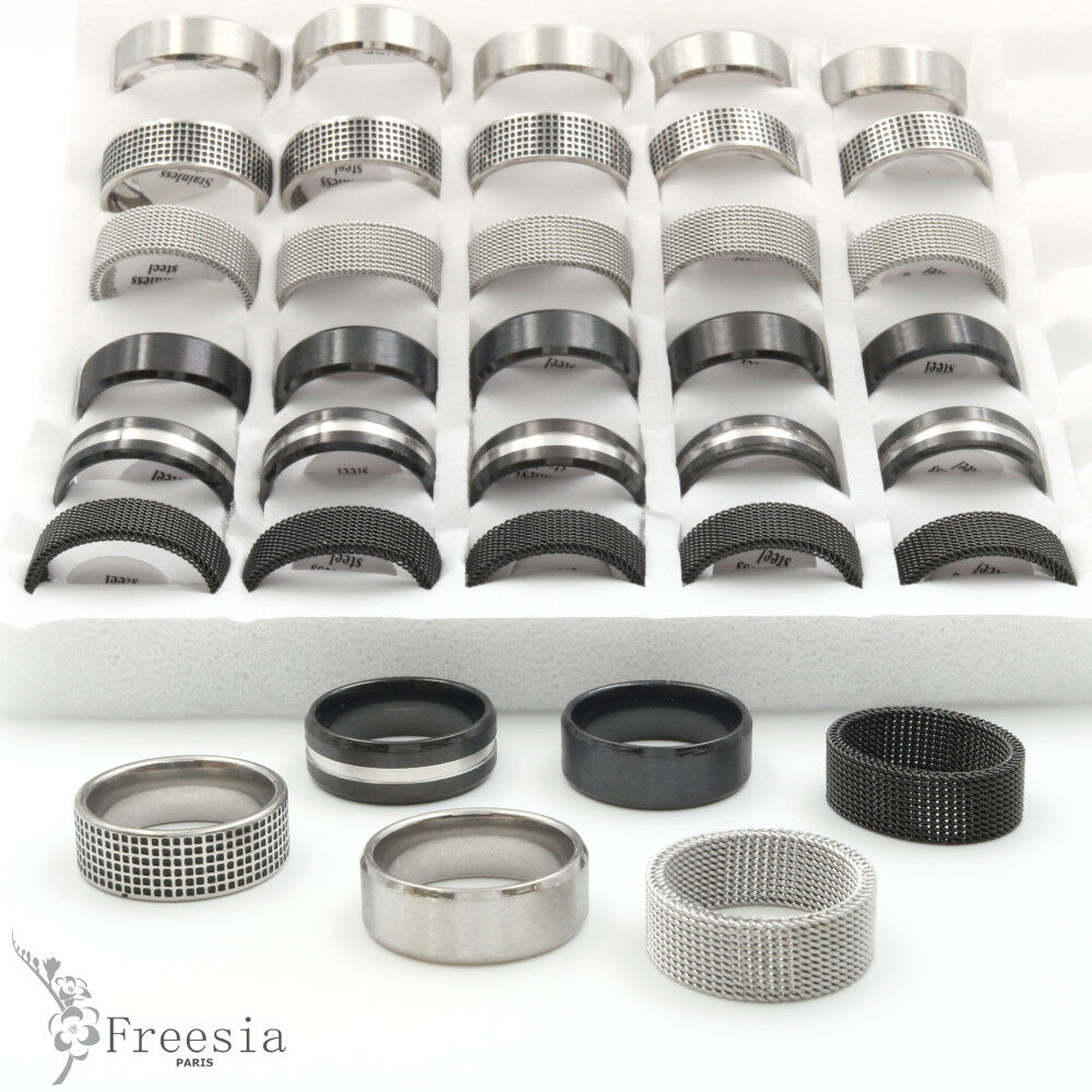 Bague homme acier - 11642