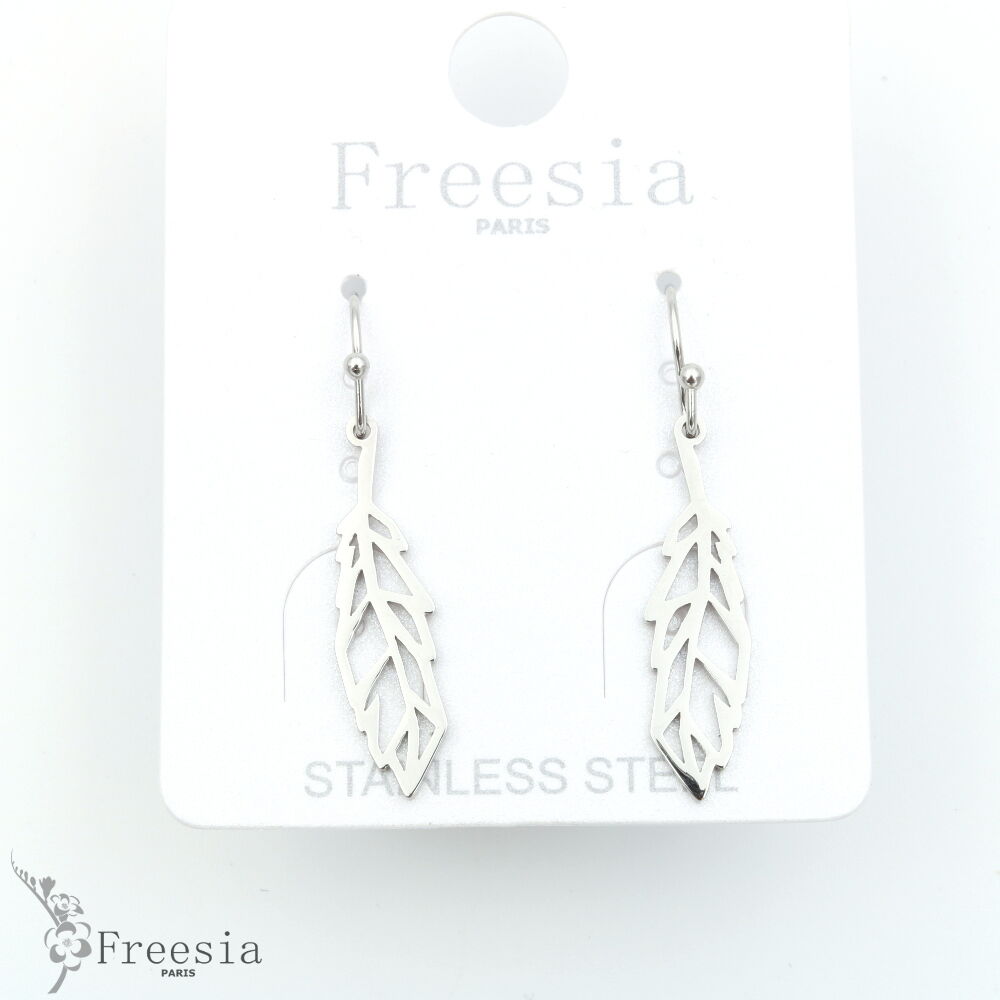 Boucles d'oreilles acier ajouré - 12388