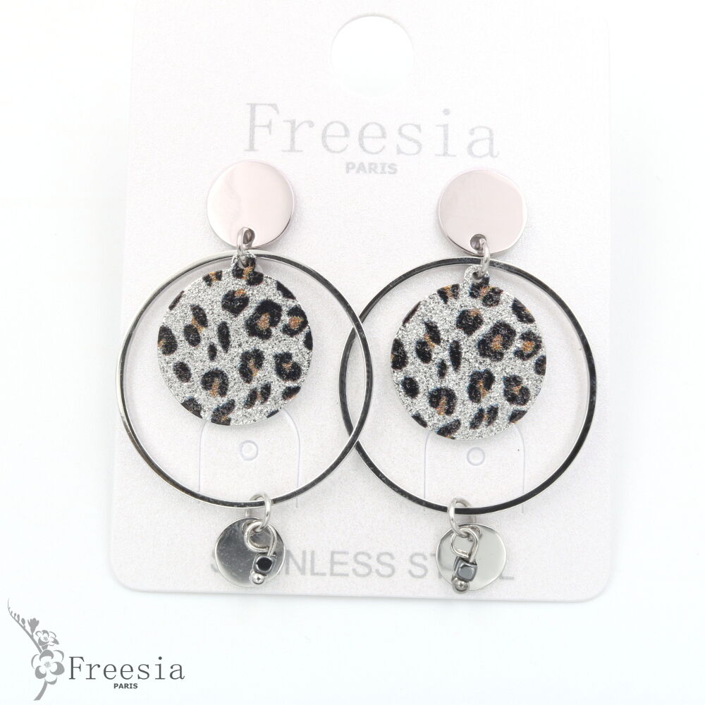 Boucles d'oreilles acier imprimé – 13309