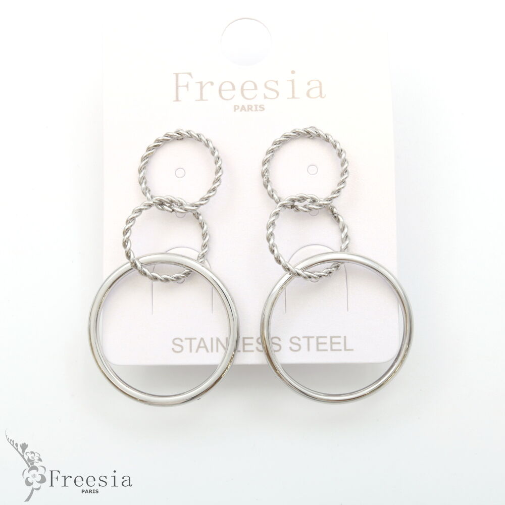 Boucles d'oreilles acier - 13344