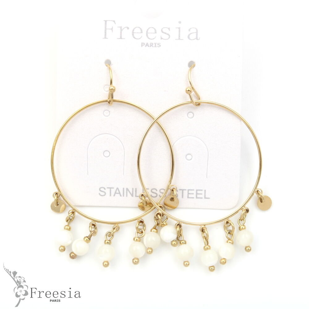 Boucles d'oreilles nacre - 13355