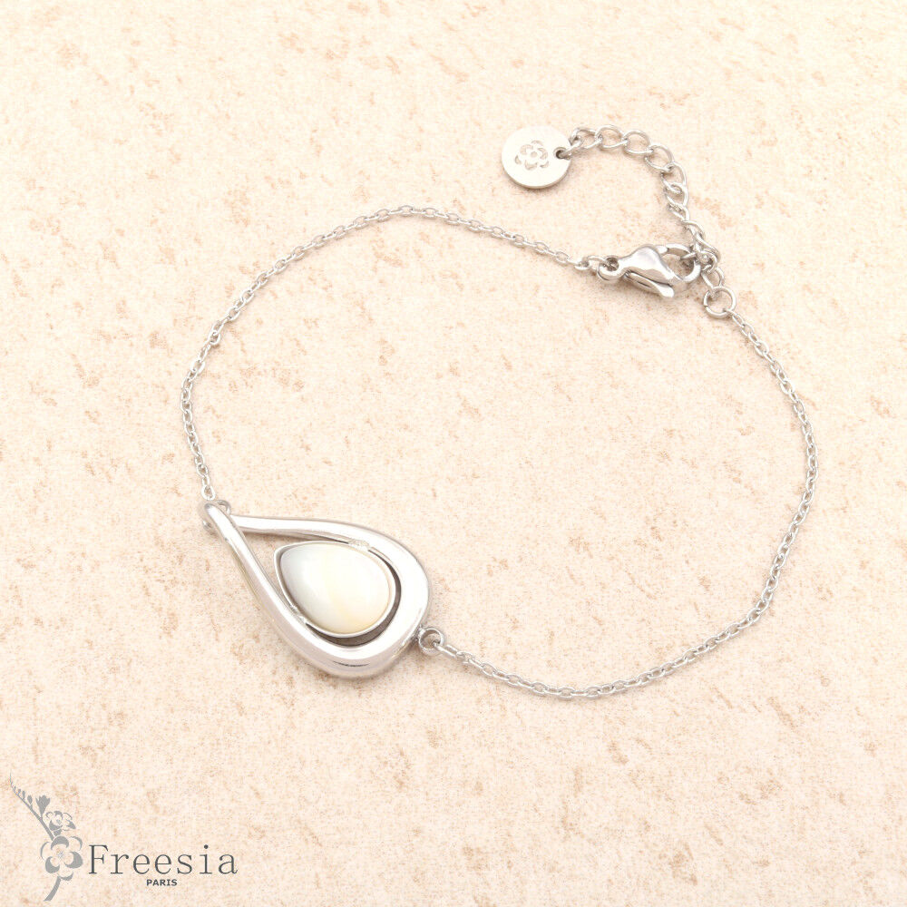 Bracelet acier et nacre - 15297