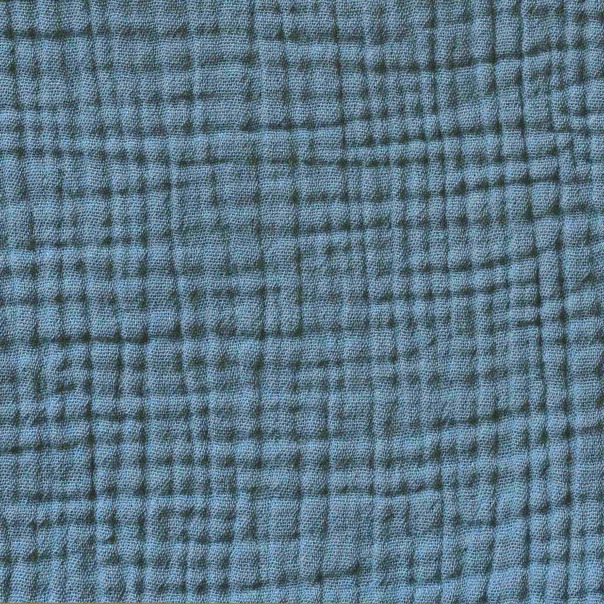 Housse de couette gaze de coton bleu orage 240X220 CM