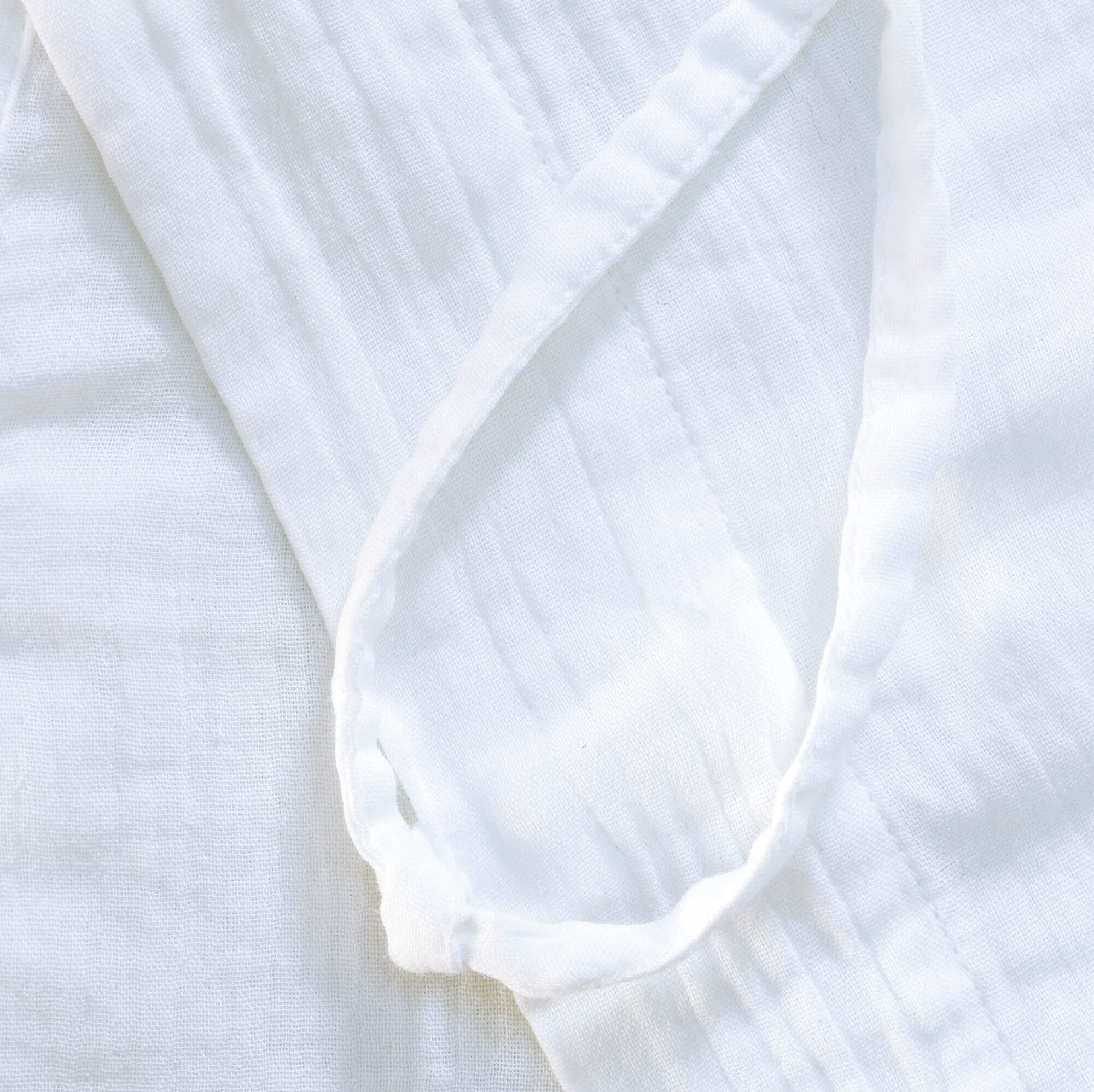 Rideau en gaze de coton blanc nouettes 140X270 CM