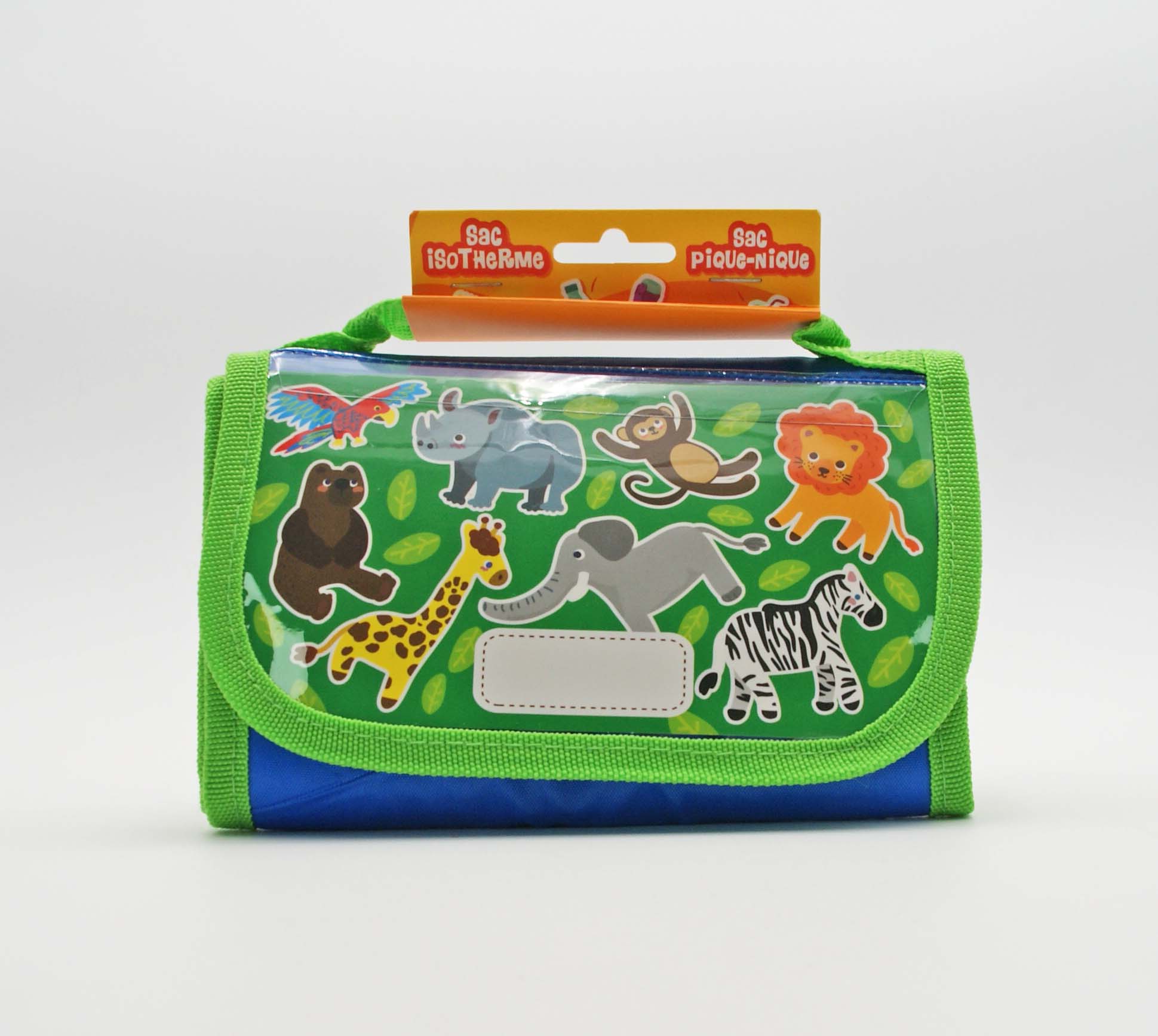 Sac à Goûter Isotherme Pliable et Personnalisable – Motif Jungle