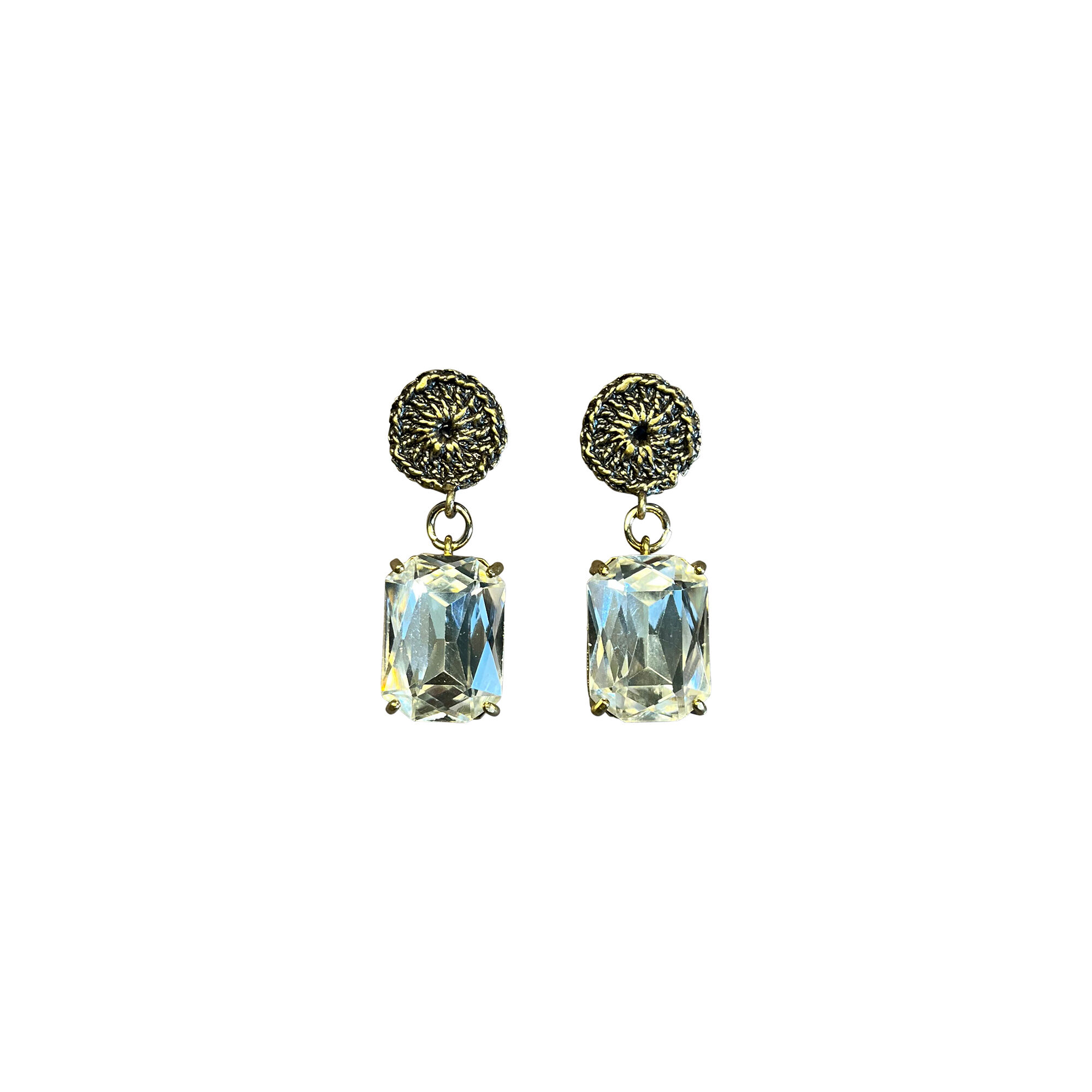 Boucles d'oreilles cabochon en cristal
