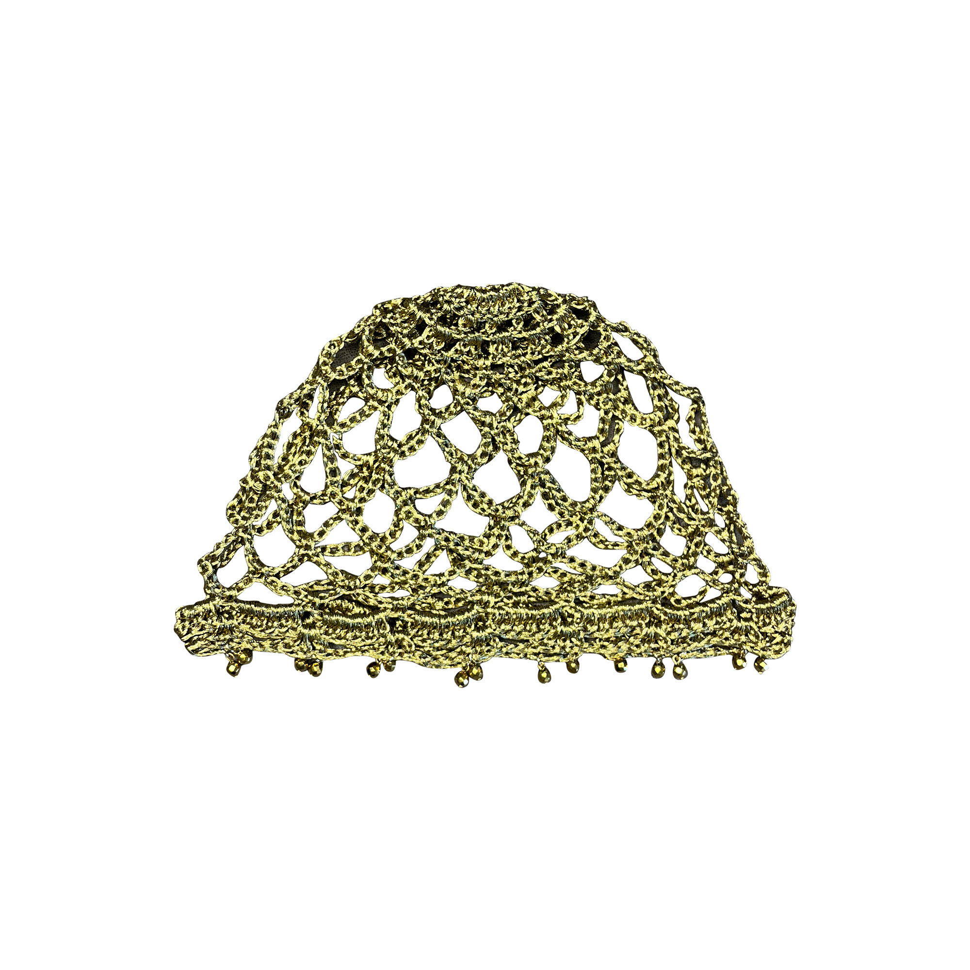 flapper en macramé doré