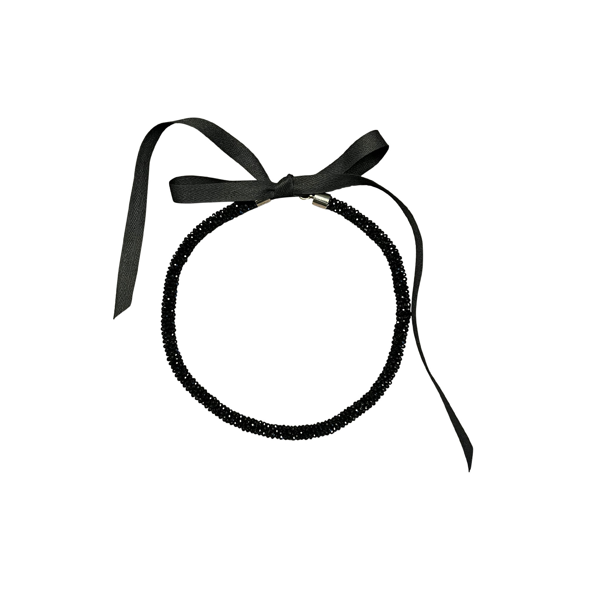 ras-de-cou en cristal noir