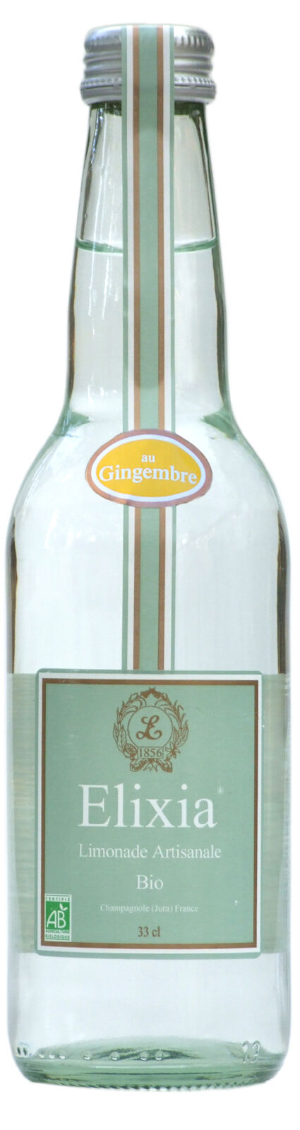 Organic, handcrafted ginger-flavored lemonade - 33cl