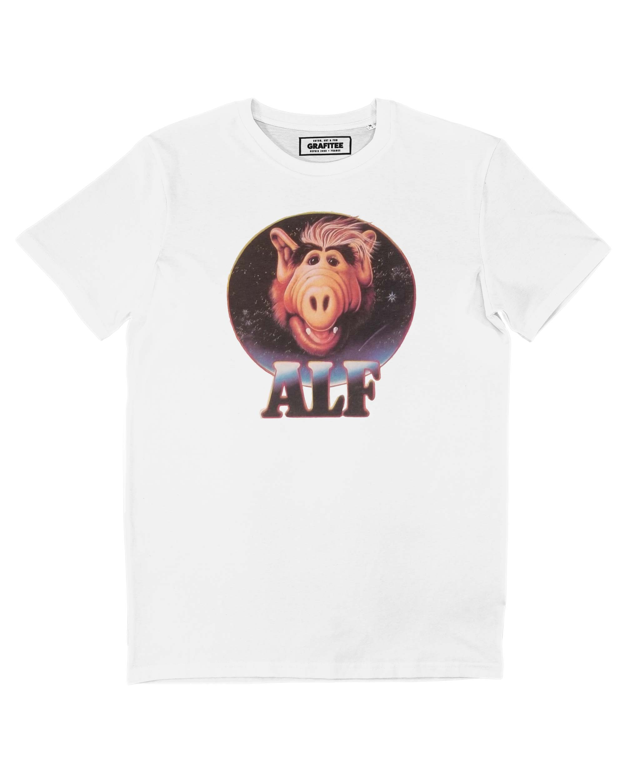 Tee-shirt Alf Badge blanc 100% coton bio GOTS