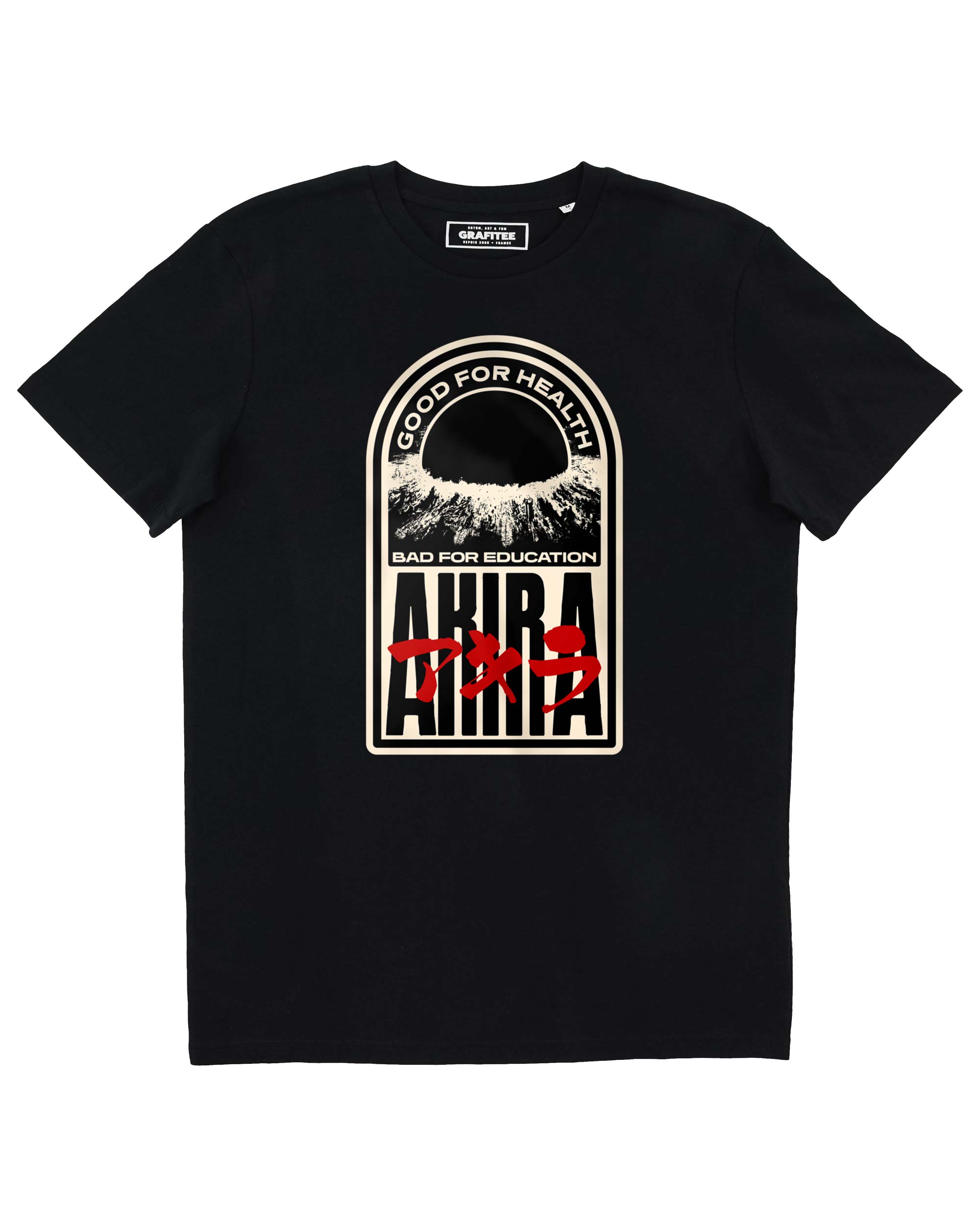 Tshirt Badge Akira noir 100% coton bio