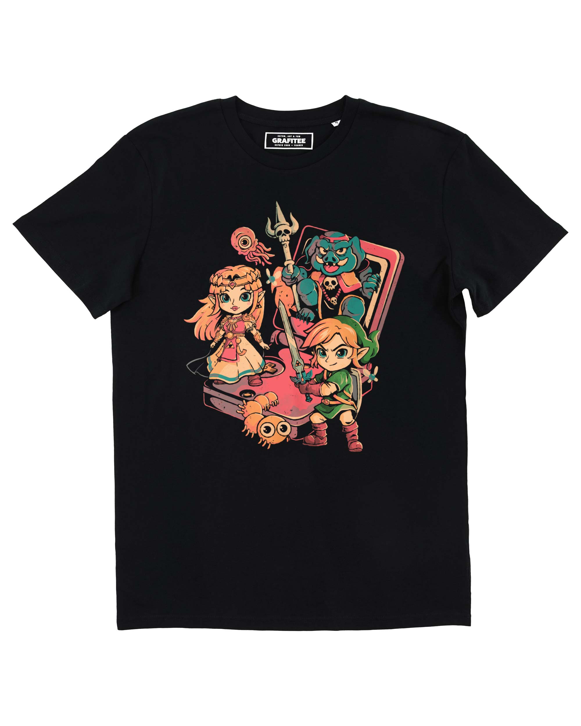 T-shirt Brave Game Boy noir 100% coton bio