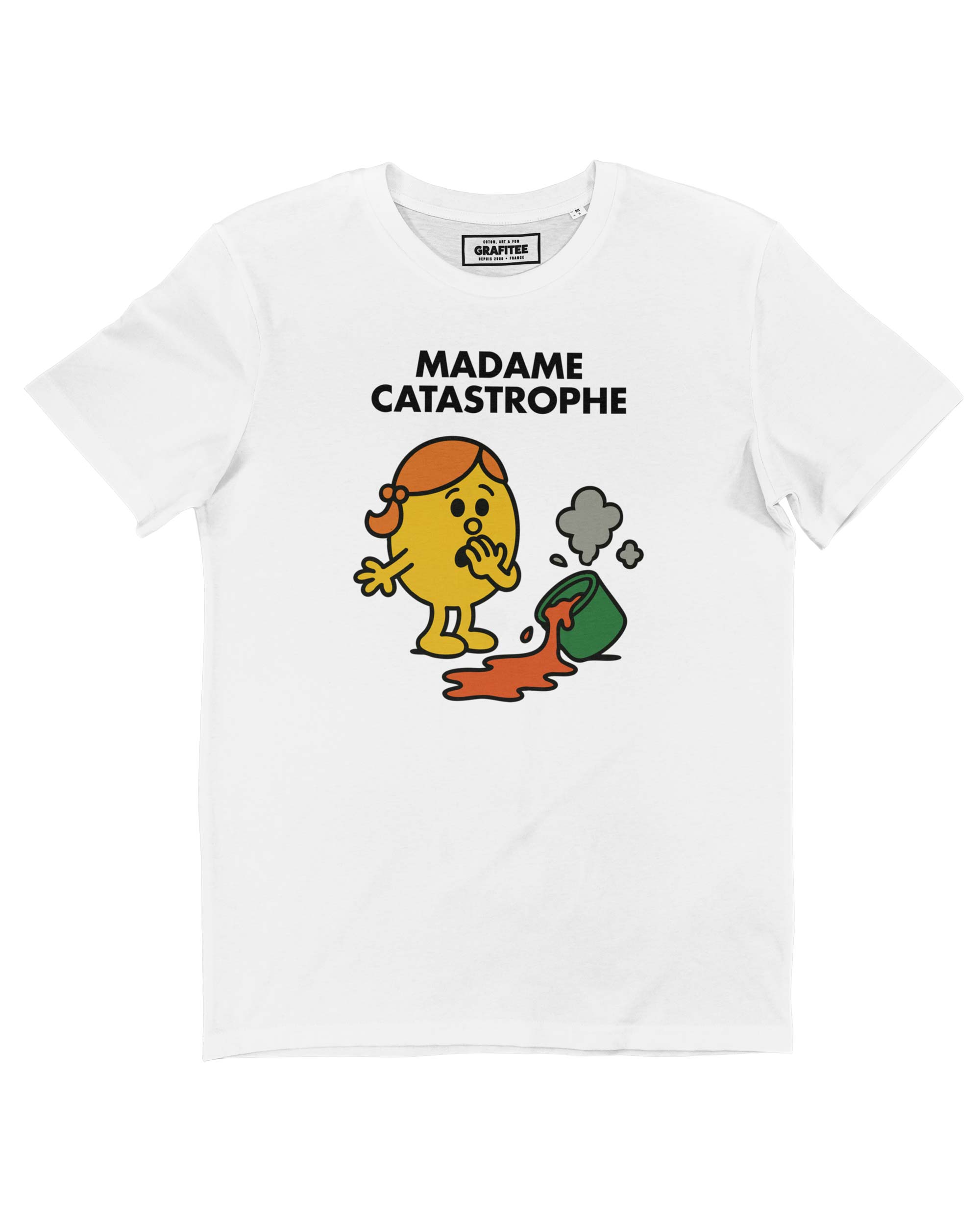 Weißes T-Shirt von Madame Catastrophe, 100 % Bio-Baumwolle