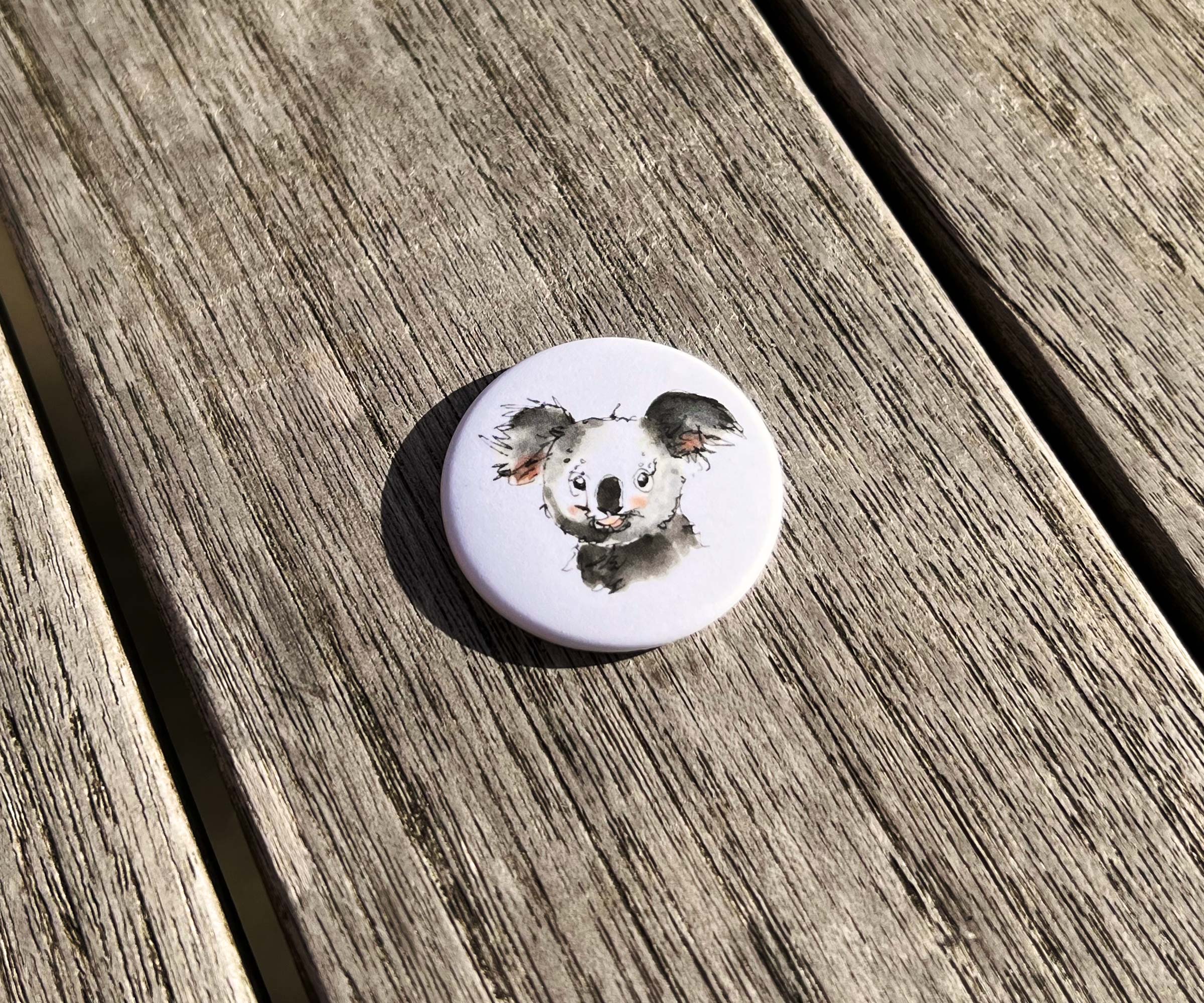 Bouton magnétique à motif animal – Koala tout mignon – Aimant de réfrigérateur aquarelle