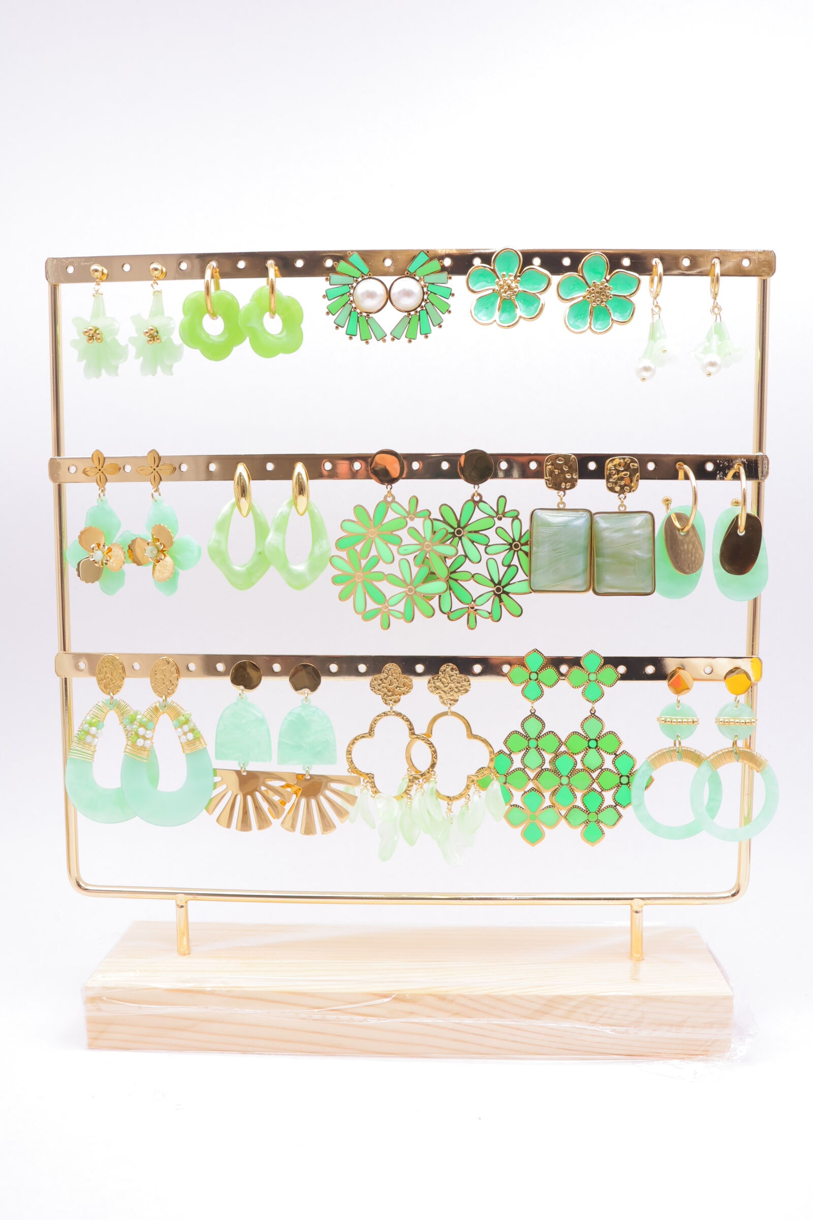 Set mit 15 Paar Ohrringen und Präsentationsständer - PRT-OREILLE131