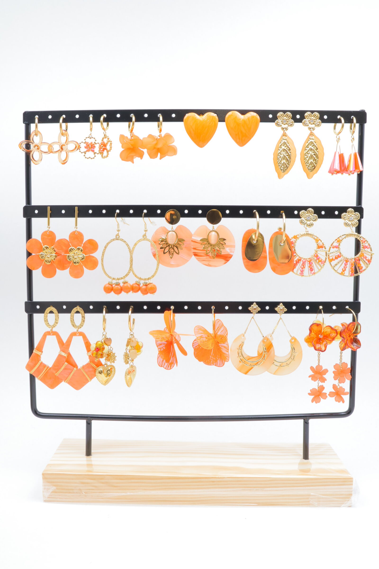 Set mit 16 Paar Ohrringen und Präsentationsständer - PRT-OREILLE132