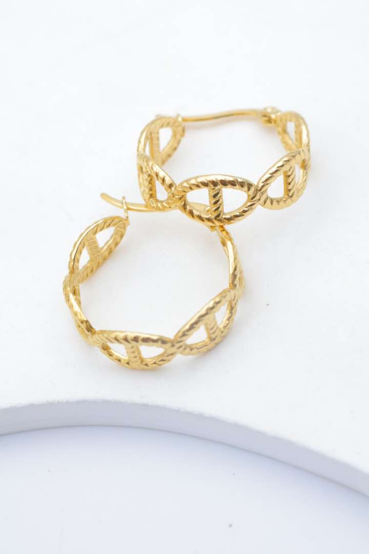 Edelstahl-Creolen - E367-V2