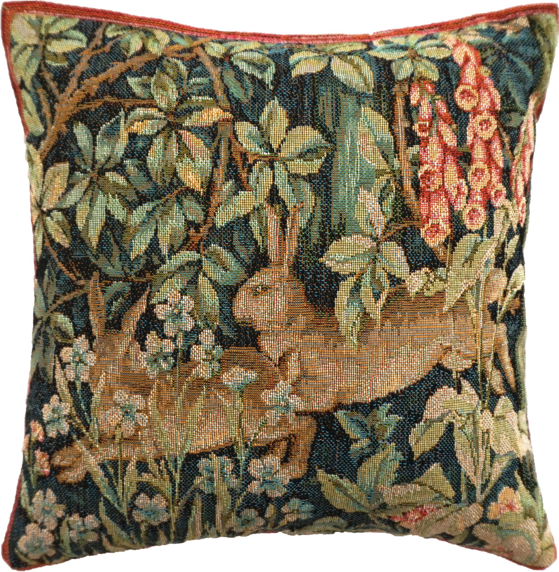 Kissenbezug zwei Hasen im Wald