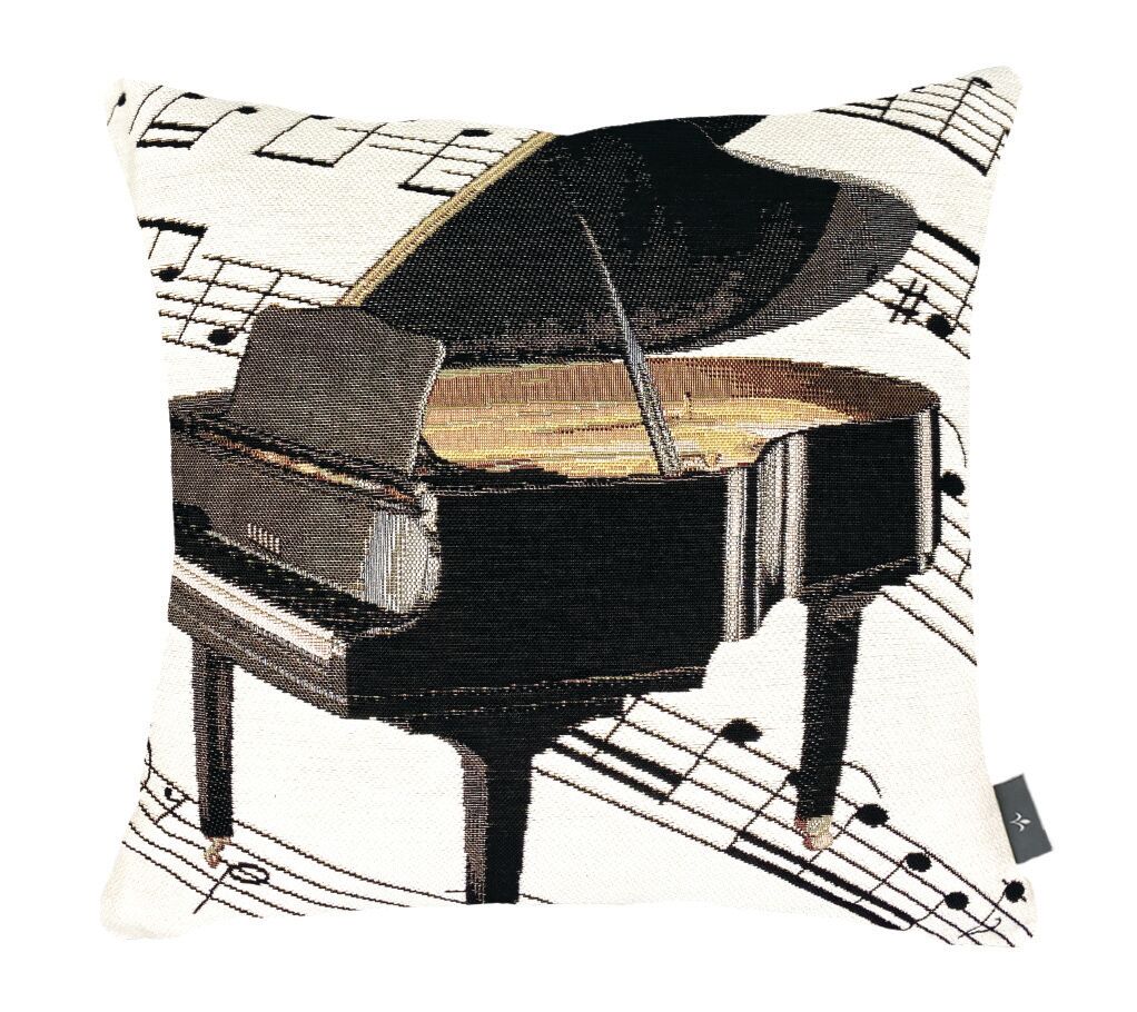 Kissenbezug mit Klaviernoten