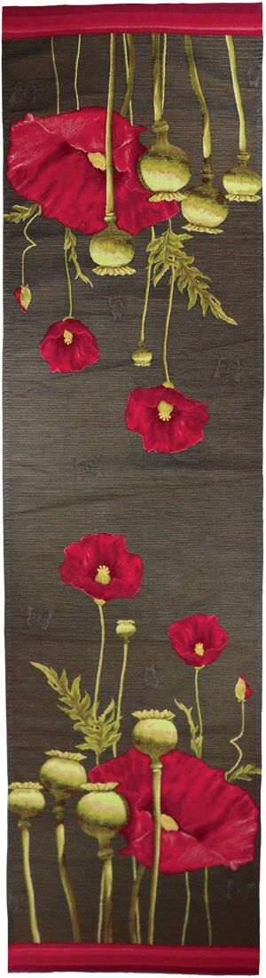 Tischläufer mit Mohnblumenmuster