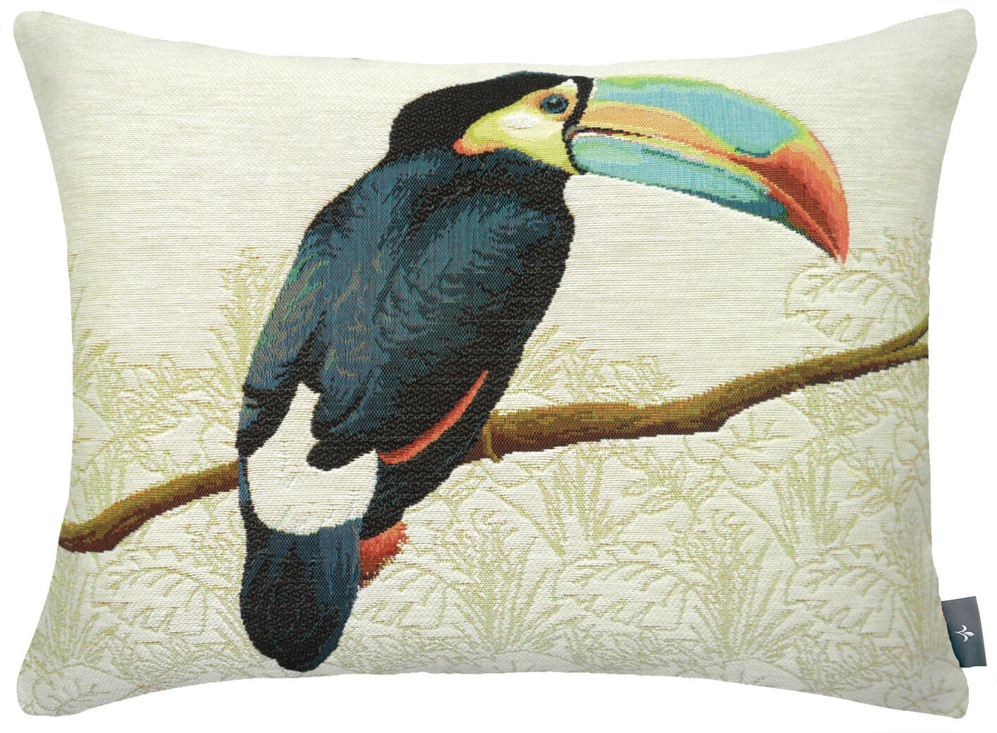 Rechteckiger Tukan-Kissenbezug (rechte Seite)