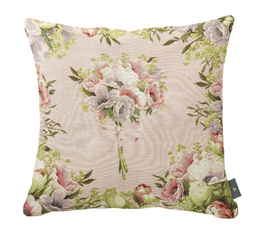 Gewebter Kissenbezug mit Blumenmuster