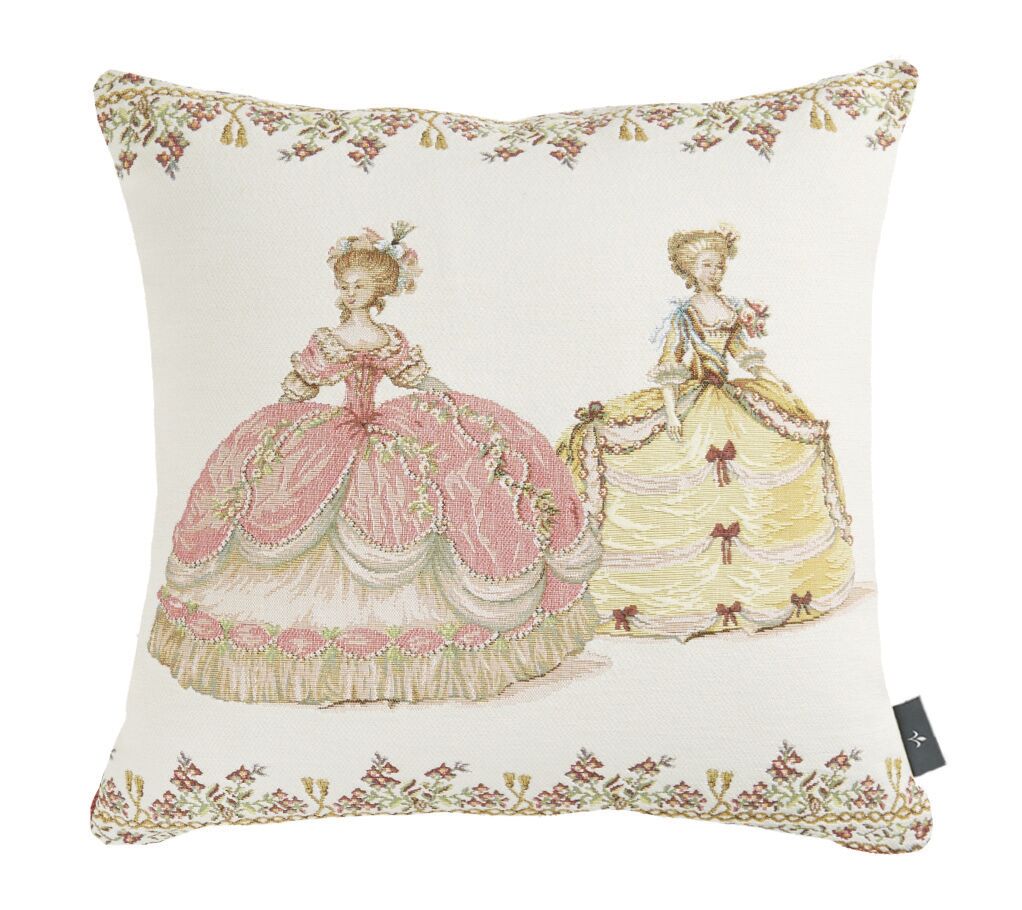 Kissenbezug „Duchess“ in Rosa und Gelb