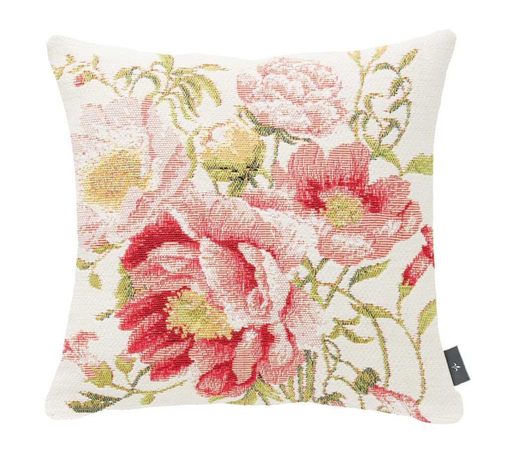 Kissenbezug mit Pfingstrosenmuster