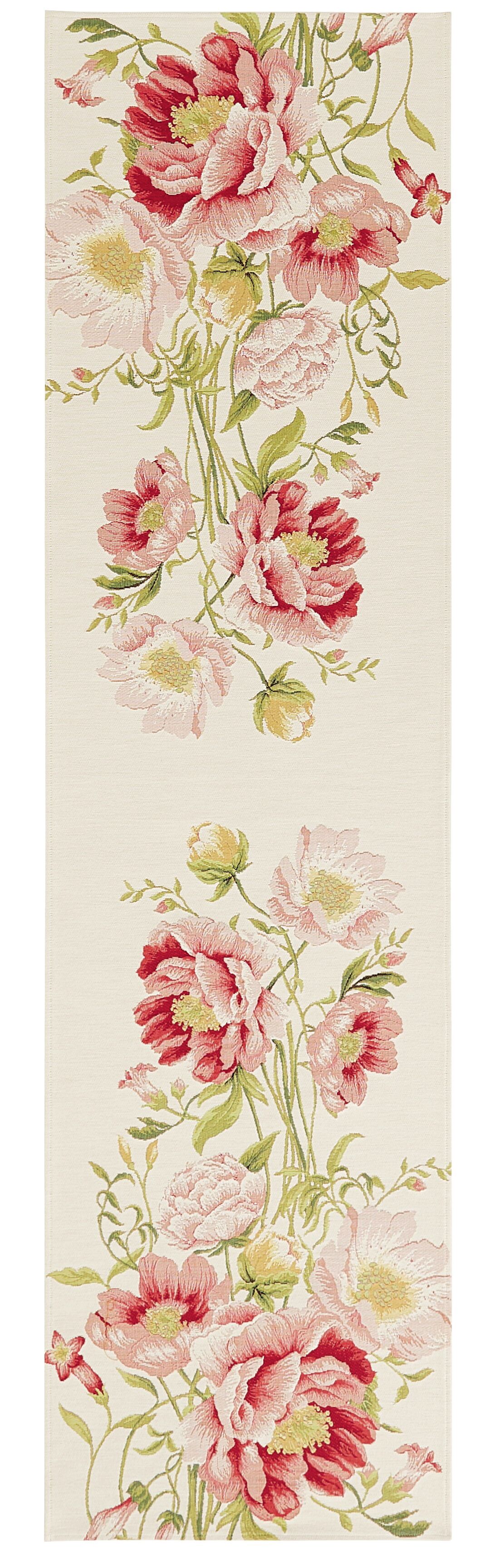 Tête-à-tête-Wandteppich Pfingstrosen