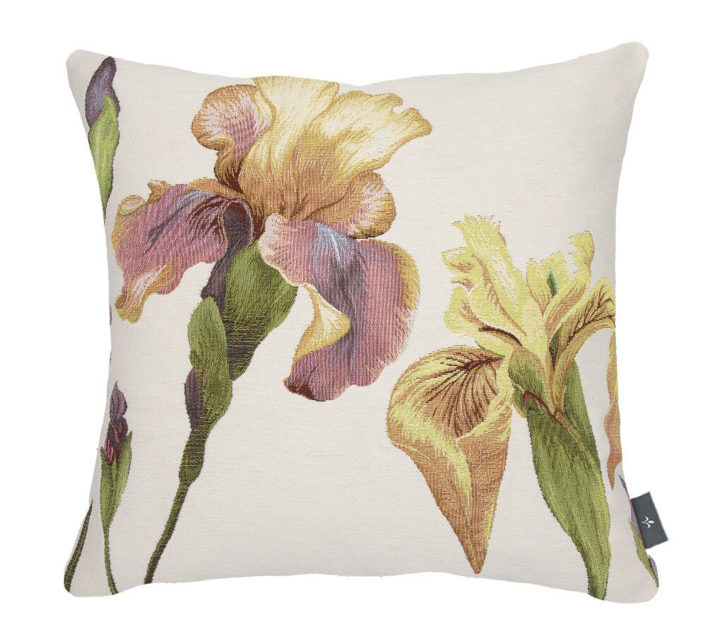 Kissenbezug mit Giverny-Iris-Wandteppich