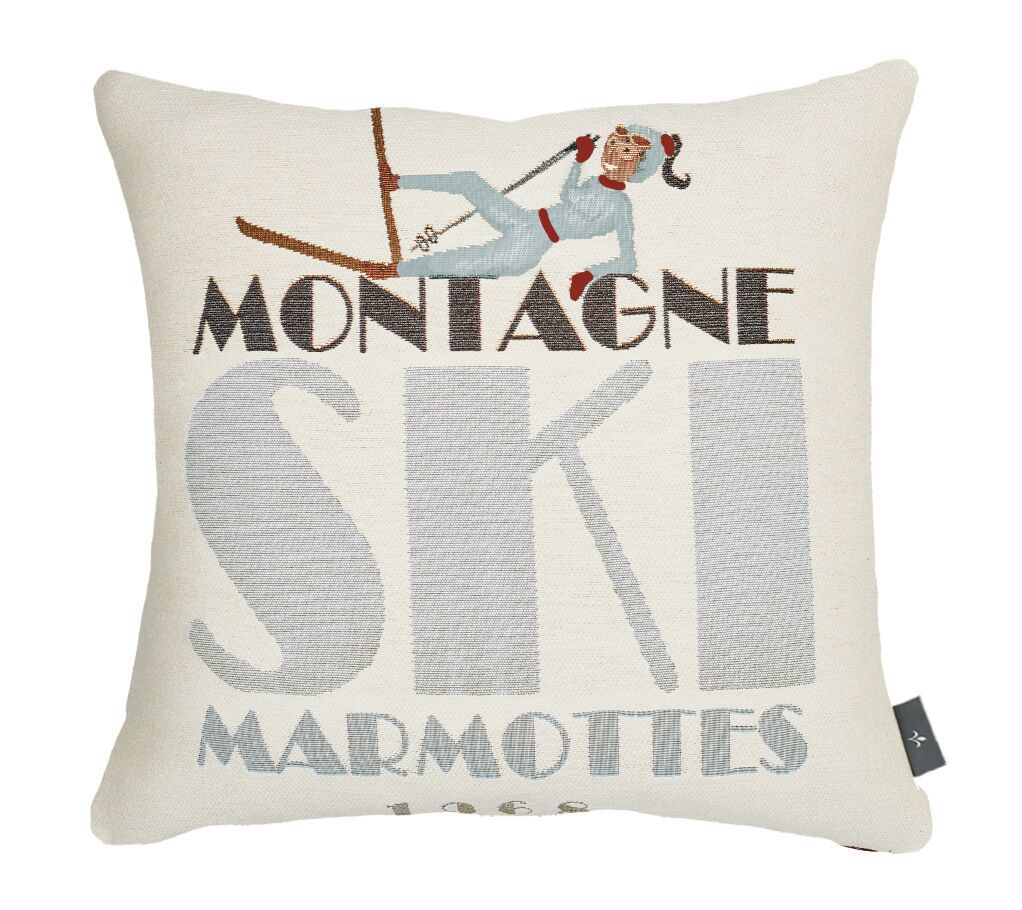 Kissenbezug mit Ski-Herbst-Motiv