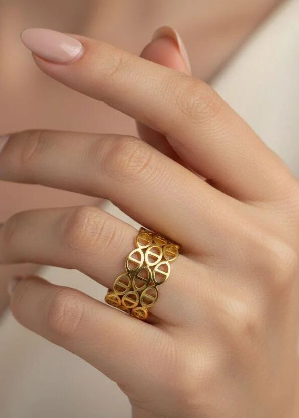 Verstellbarer Edelstahlring - E703-V2