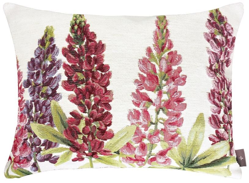 Rechteckiger Kissenbezug mit Lupinenblüten