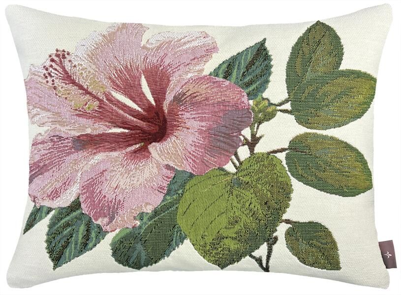 Rechteckiger Kissenbezug mit Hibiskusmotiv