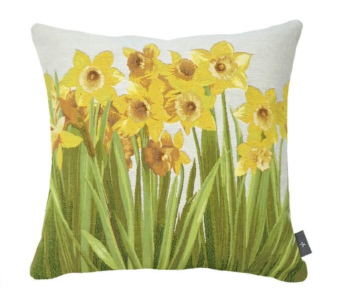 Kissenbezug mit Narzissenmotiv