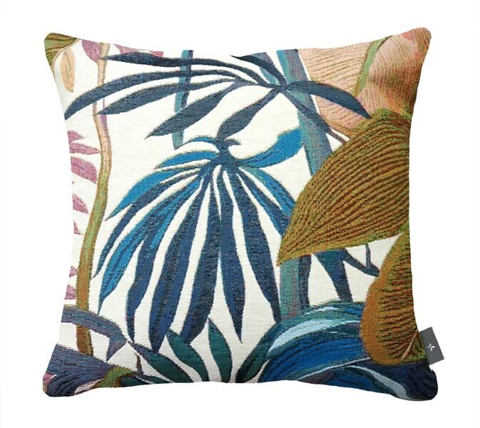 Exotischer blauer Kissenbezug