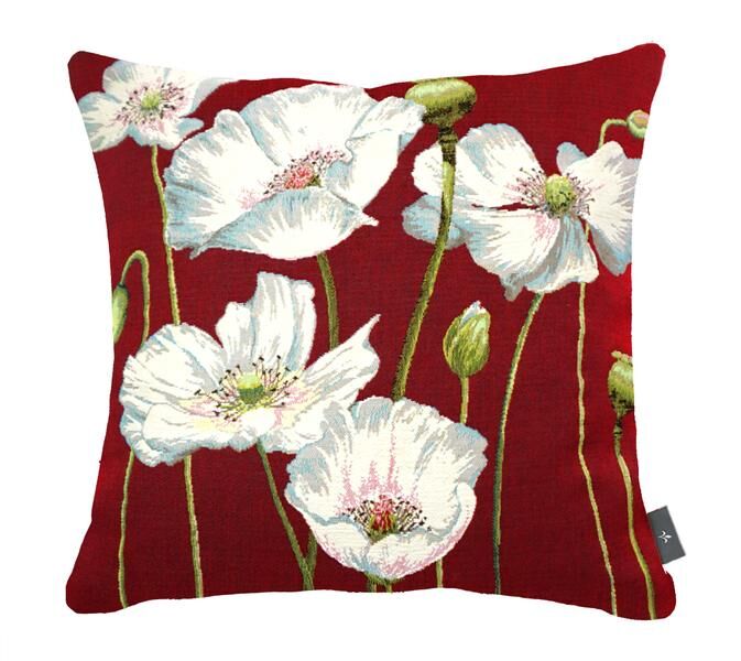 Kissenbezug „Weißer Mohn“