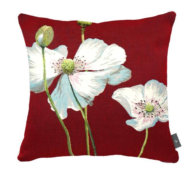 Kissenbezug „Weißer Mohn“