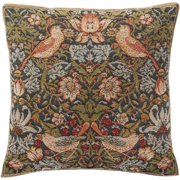 Kissenbezug mit einander zugewandten Vögeln