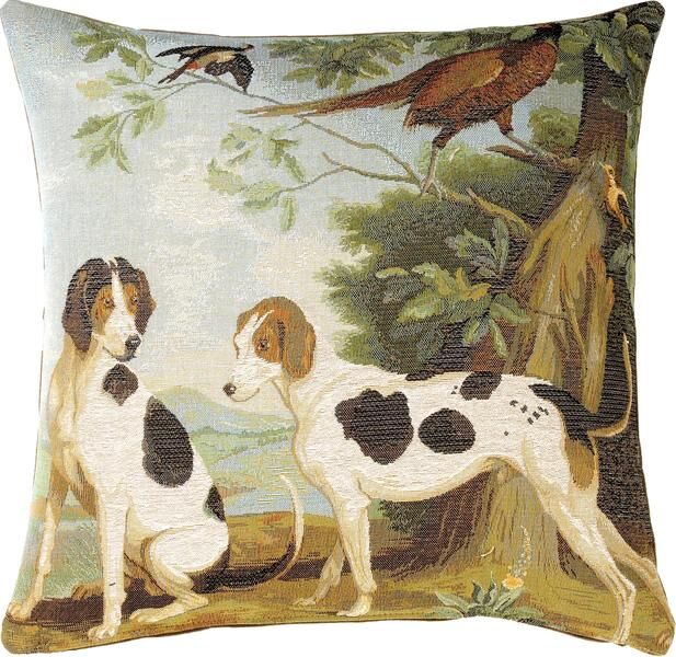 Kissenbezug mit Pompée- und Flourant-Jagdhunden
