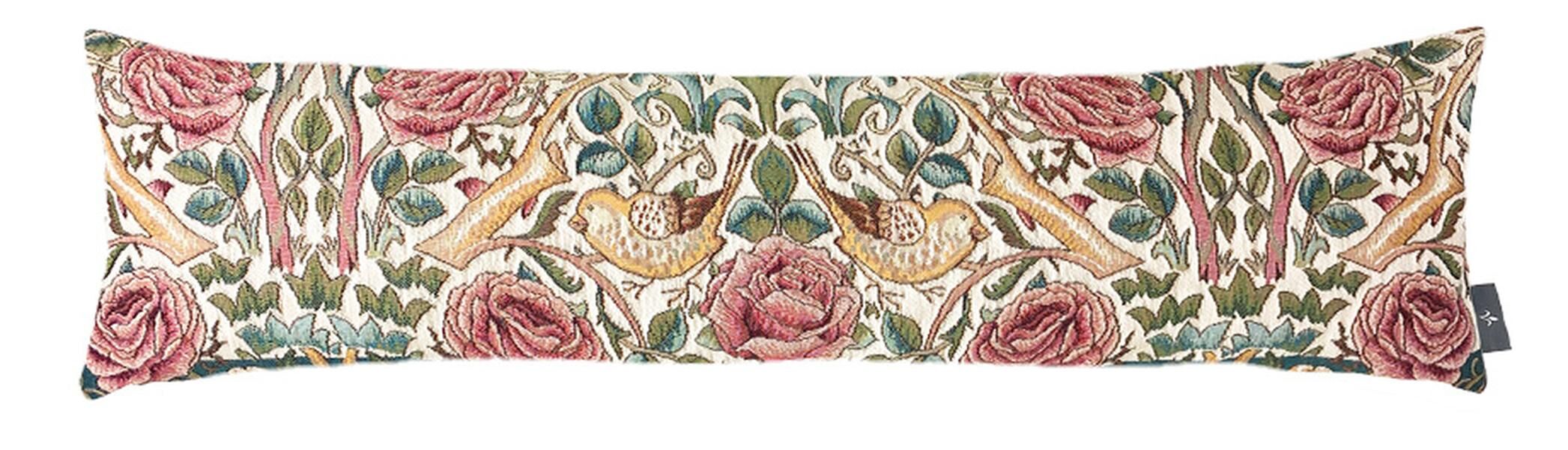Langer Kissenbezug Rosen und Vögel nach W.Morris