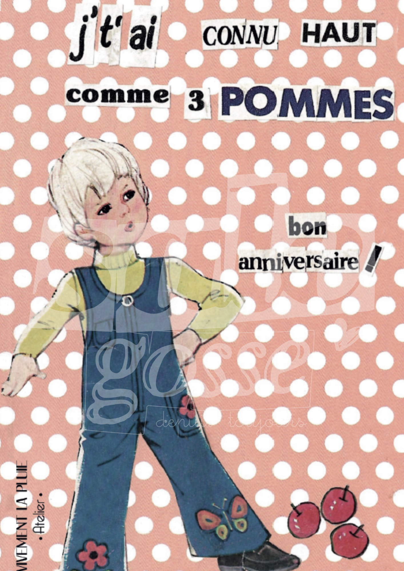 Je t'ai connu haut comme 3 pommes