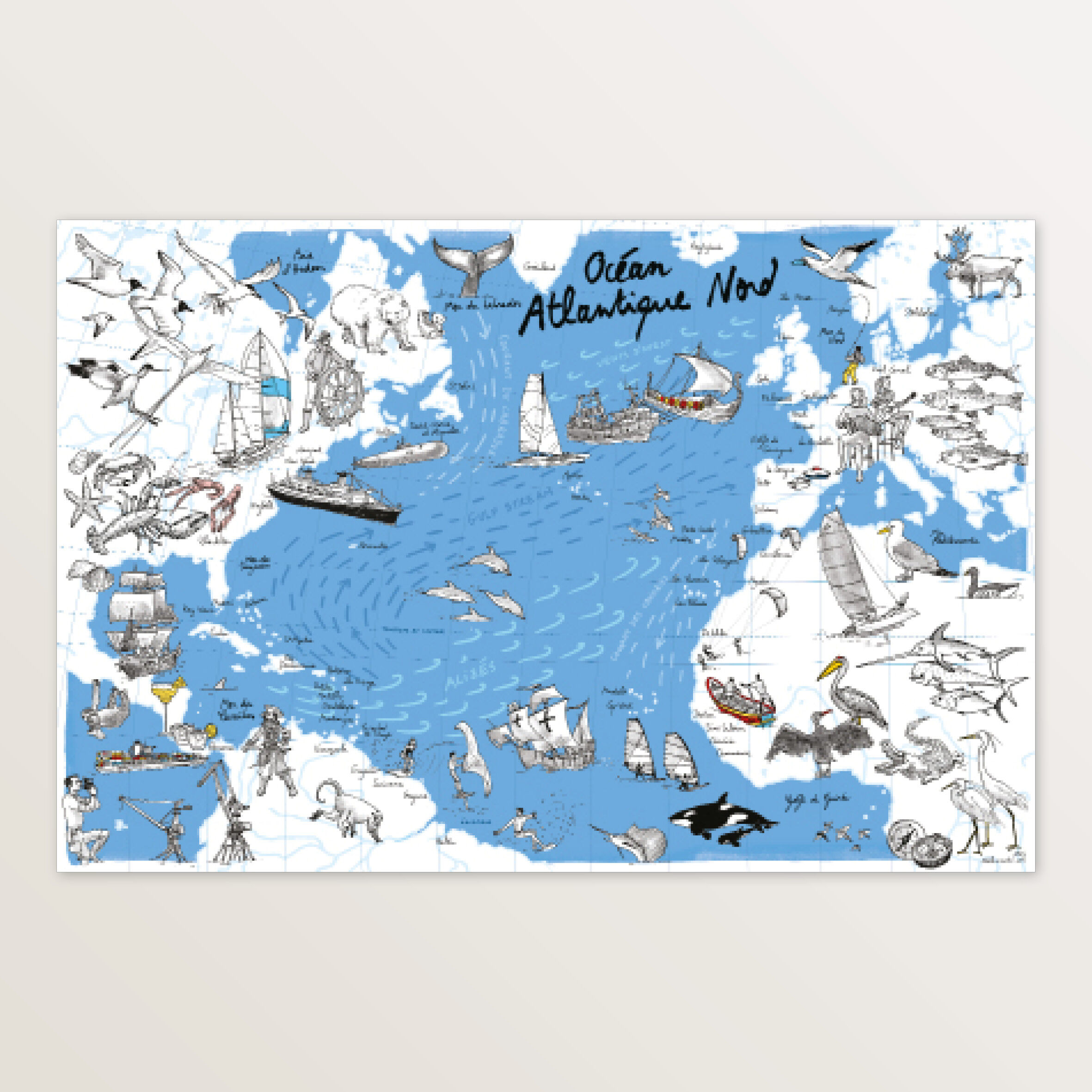 Carte de l’Atlantique Nord