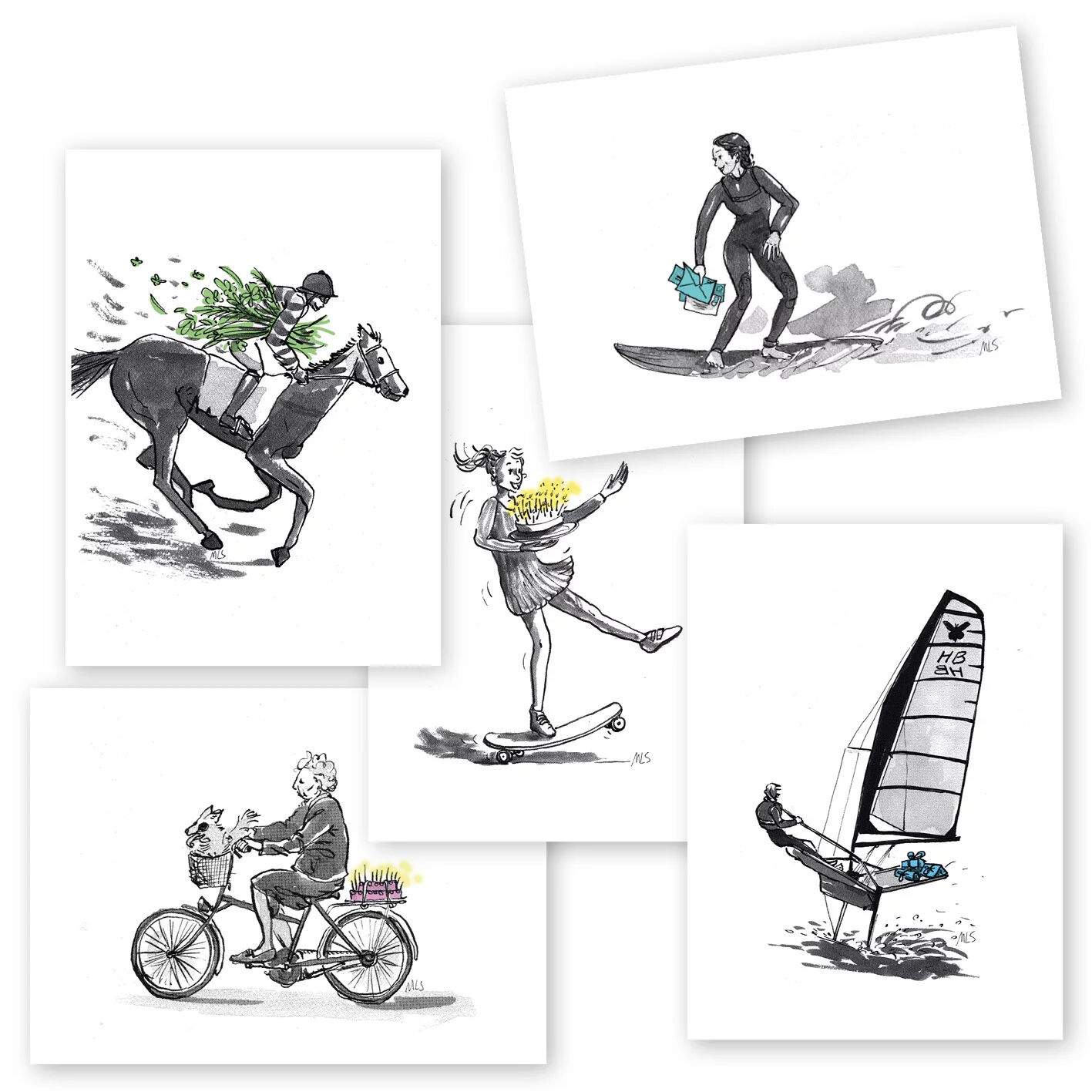 Lot von 5 Jubiläumskarten