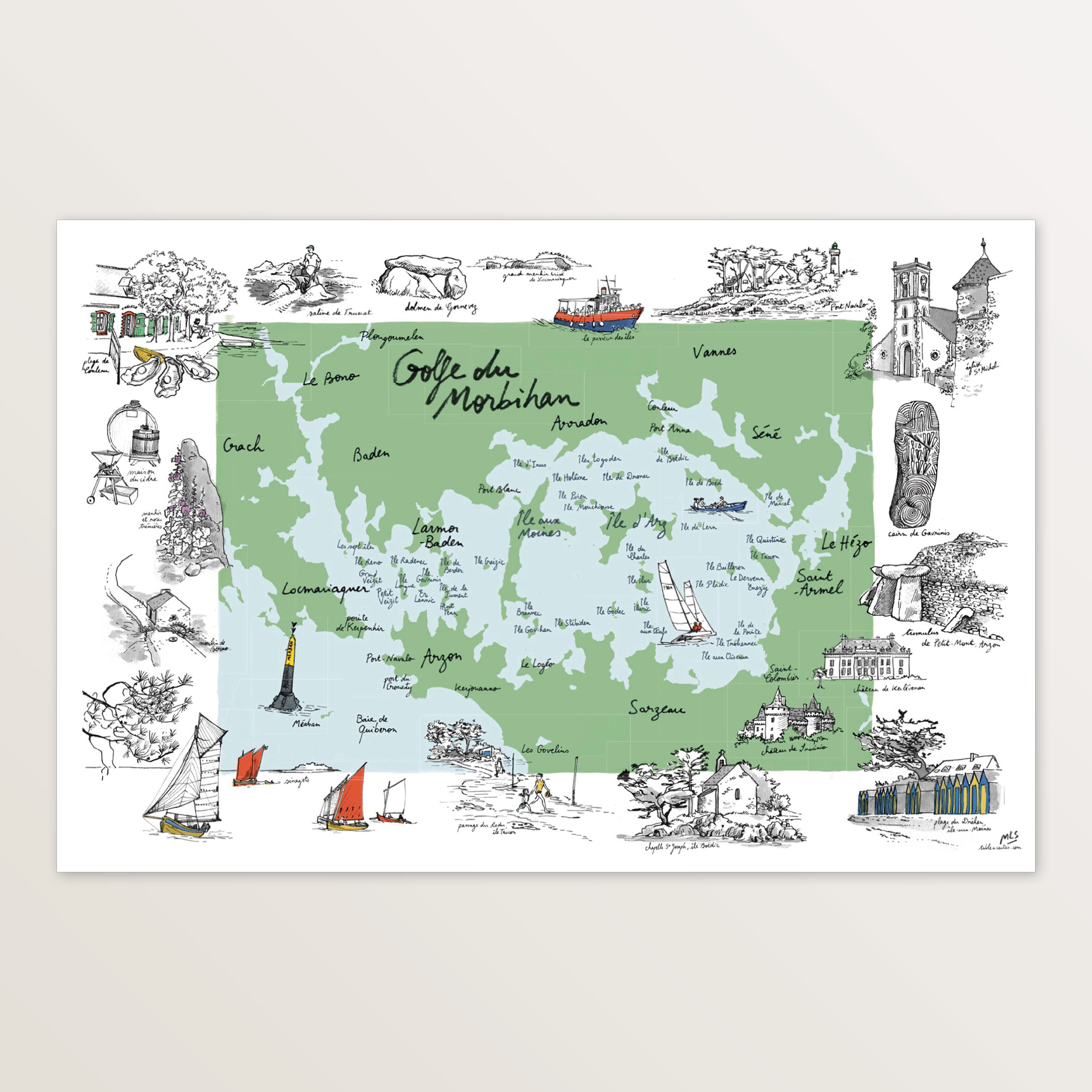 Carte du Golfe du Morbihan
