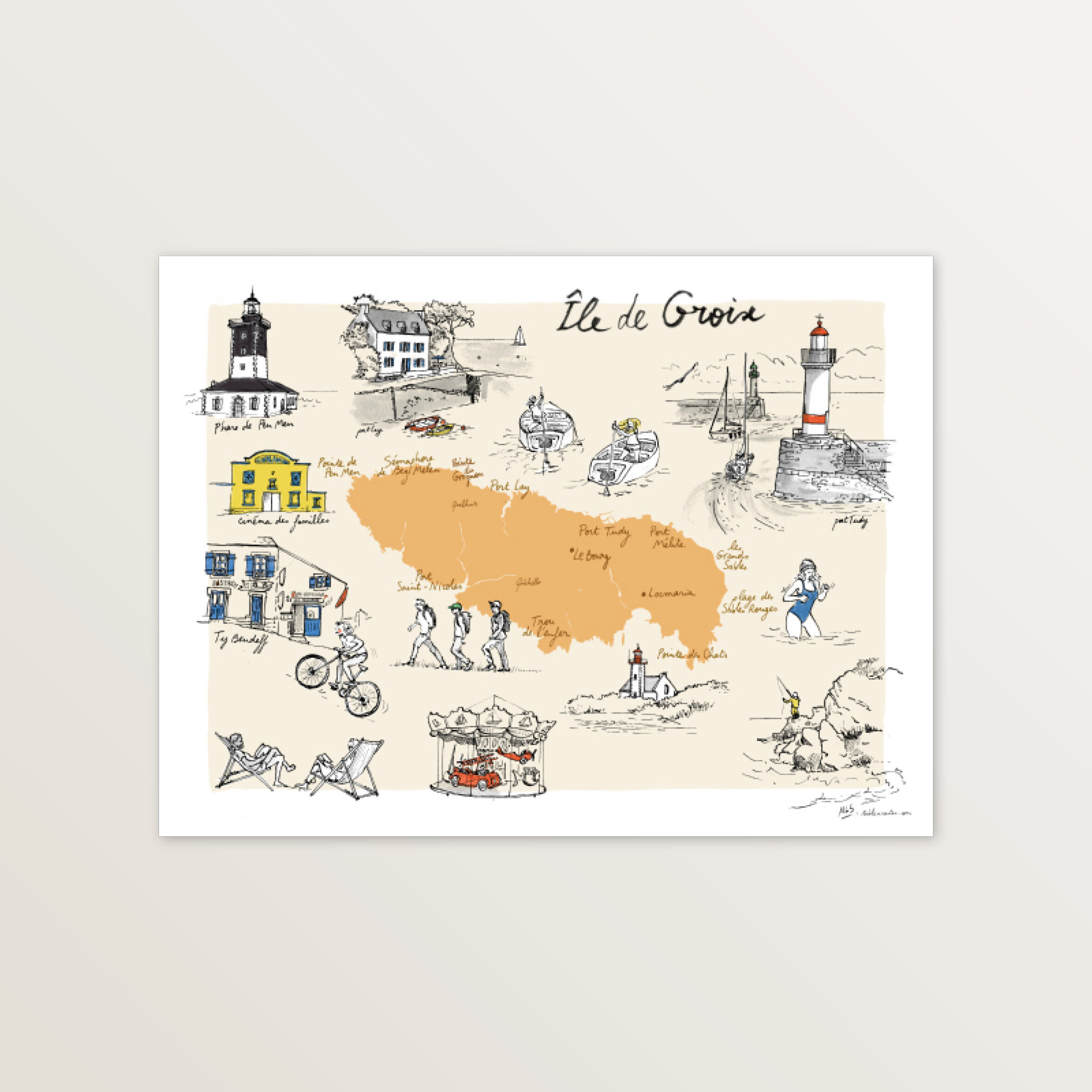 Carte de l'île de Groix